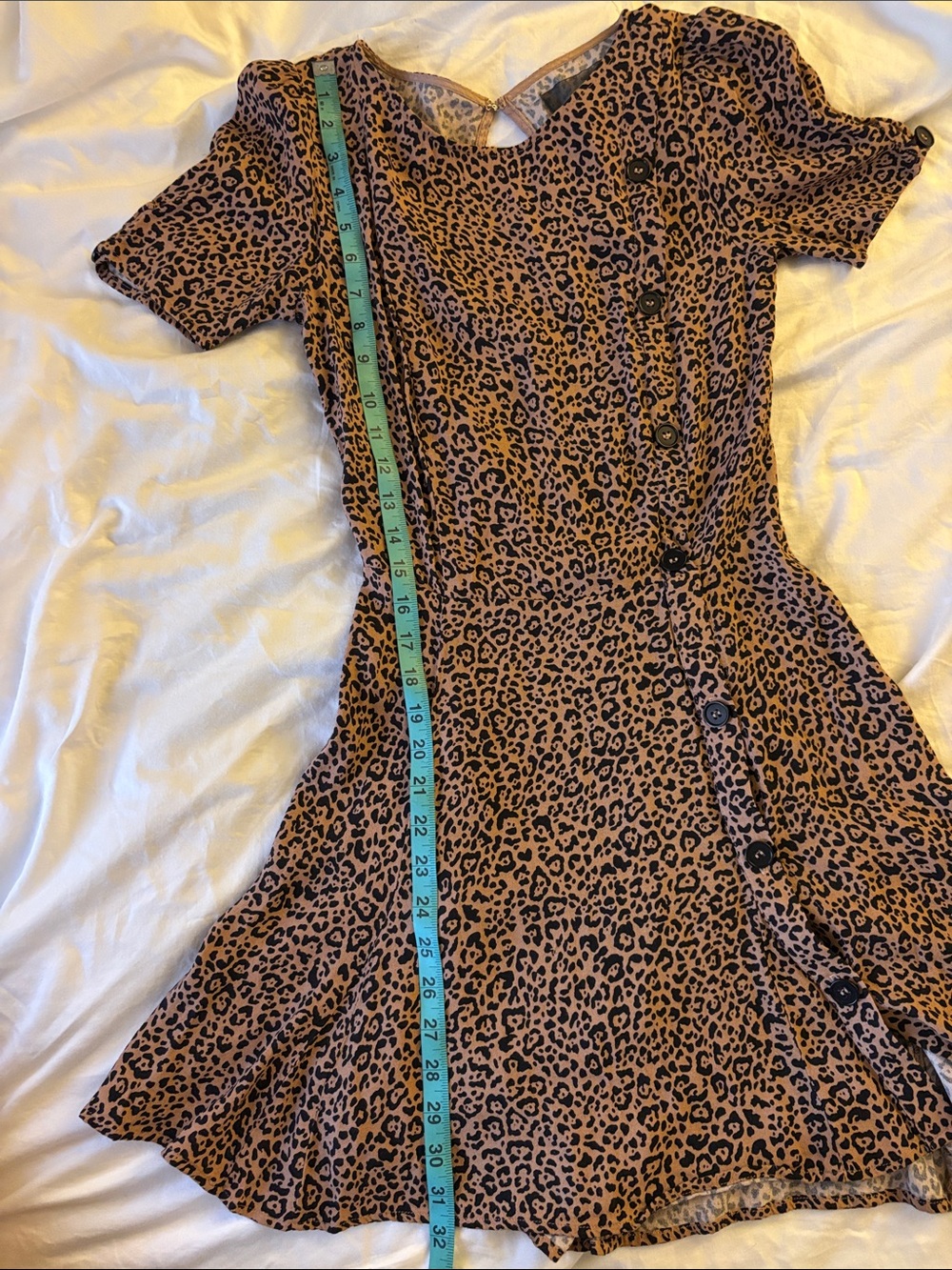 Reformation Women’s Tan and Black Leopard Print Mini Dress Size 6 - Picture 4 of 9